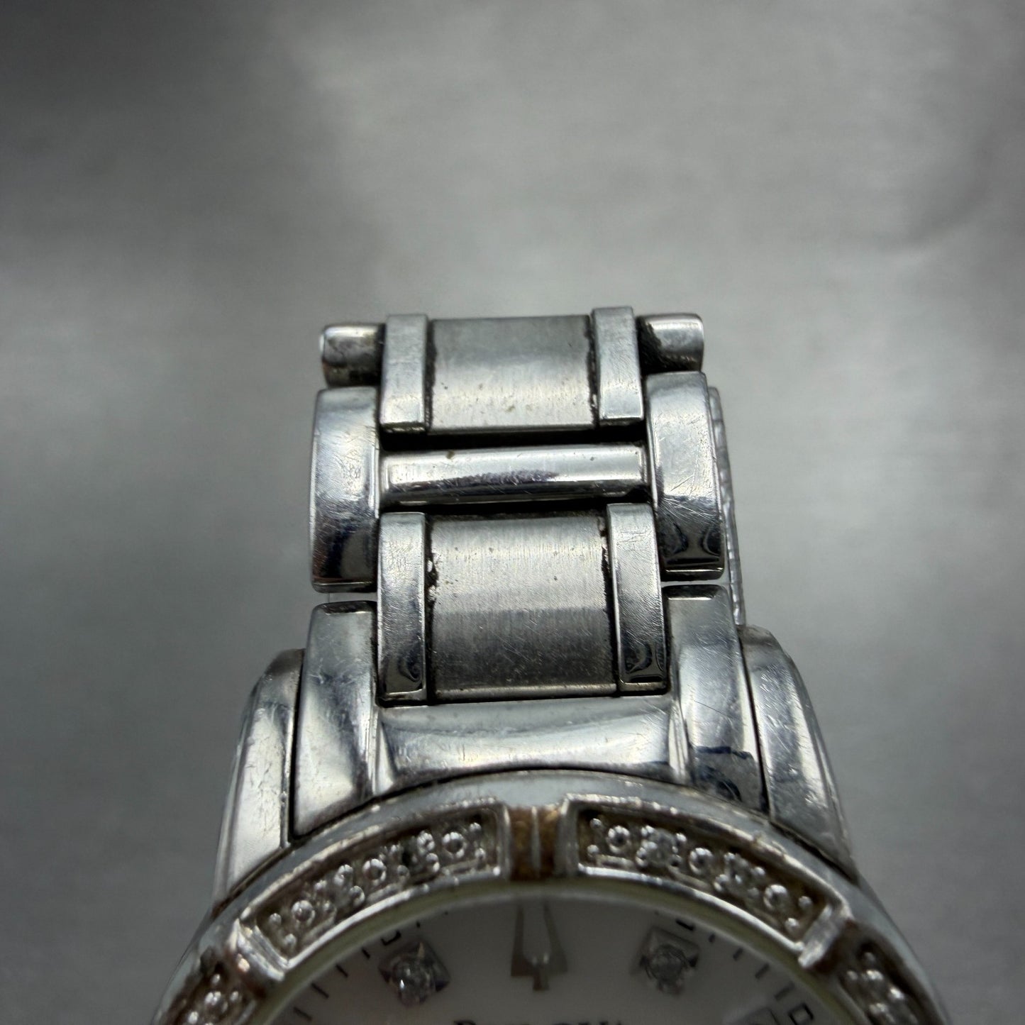 Bulova Watch Women 26mm MOP Dial Silver Tone Date Round 96R105 New Battery4