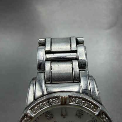 Bulova Watch Women 26mm MOP Dial Silver Tone Date Round 96R105 New Battery4
