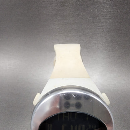 Seiko Wired Spoon Watch Women 38mm Digital LCD White Tone Alarm Chrono New Batt