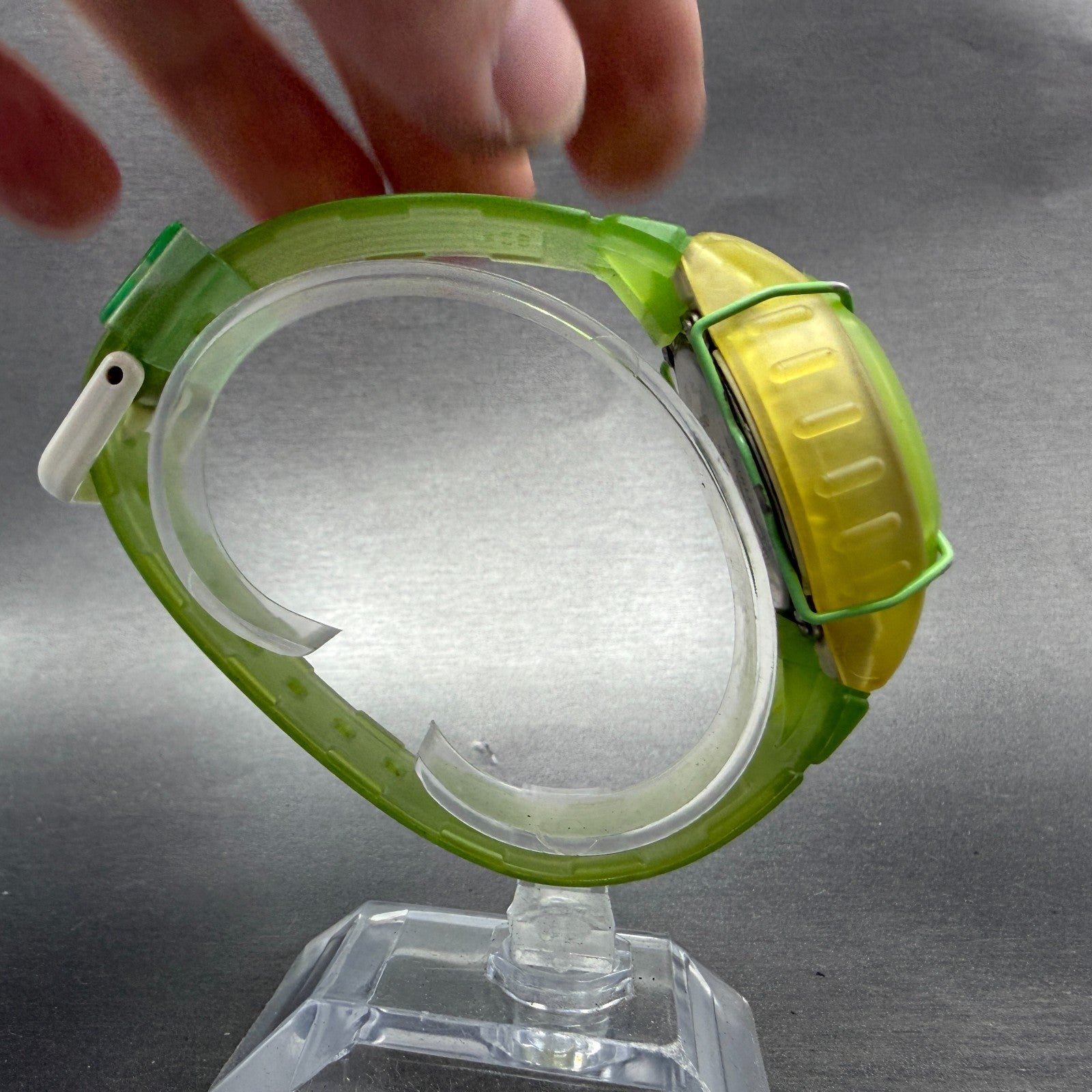 Casio Baby-G BG-10 Watch Women 39mm White Dial Green Tone Round New Battery8