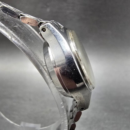 Seiko Automatic Watch Women 22mm White Dial Steel Date 2205-0040 PARTS VTG4