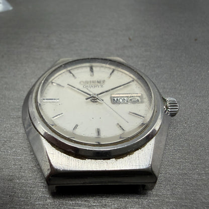 Orient Watch Men 37mm Silver Dial Silver Tone Daydate Round I029110-70 New Batt2