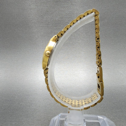 Seiko Watch Women 19mm White Dial Gold Tone Round V4010289 New Battery6