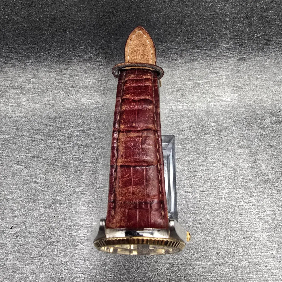 Pulsar President Mens Watch 35mm Blue Dial Two Tone Daydate V744-X004 New Batt4