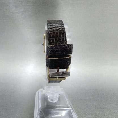 Seiko Tank Watch Women 18mm White Dial Gold Tone 14005039 New Battery7