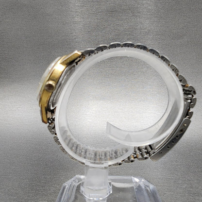 VTG Seiko Watch Women 26mm Silver Dial Gold Tone Date Manual Wind 21180230 Runs6