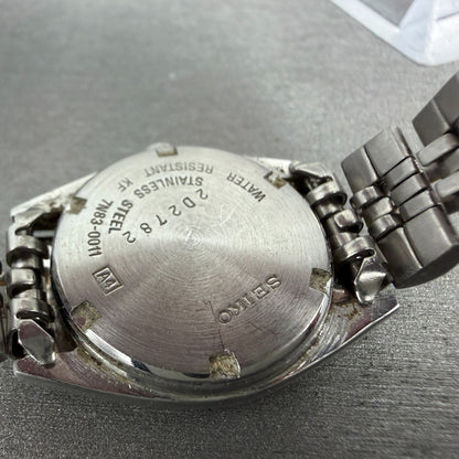 Seiko Watch Women 25mm White Dial Silver Tone Date 7n83-0011 Round NewBatt 879