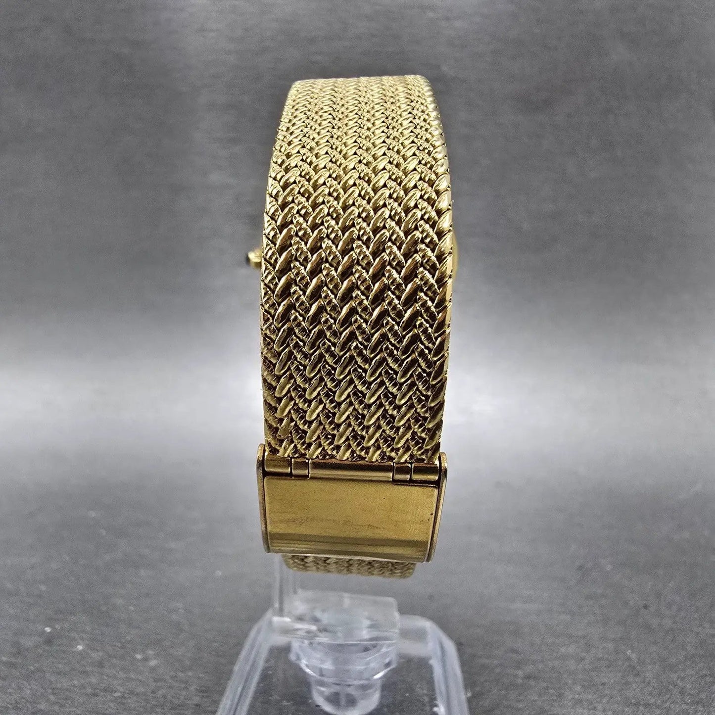 Jules Jurgenson Watch Men 32mm Blue Dial Gold Tone Mesh Band New Battery8