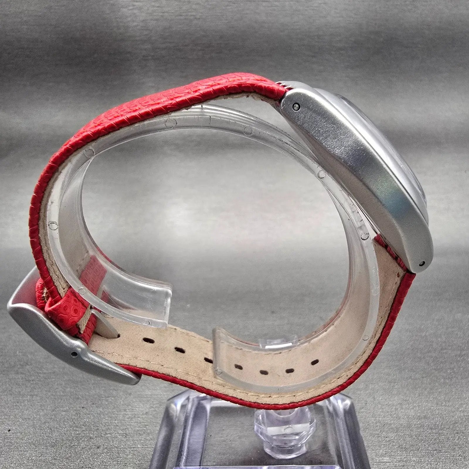 Swatch Irony BIG PREPPIE Watch Men White Dial Silver Tone Round YGS1001 New Batt8