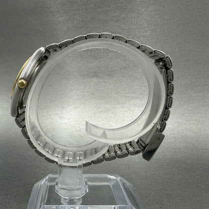 Seiko Watch Women 26mm White Dial Two Tone Date Round 7n890021 New Battery6