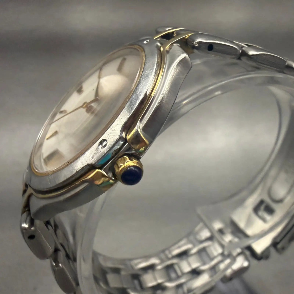 Seiko Dolce Watch Men 33mm Champagne Dial Two Tone Round 5E31-6010 New Battery2