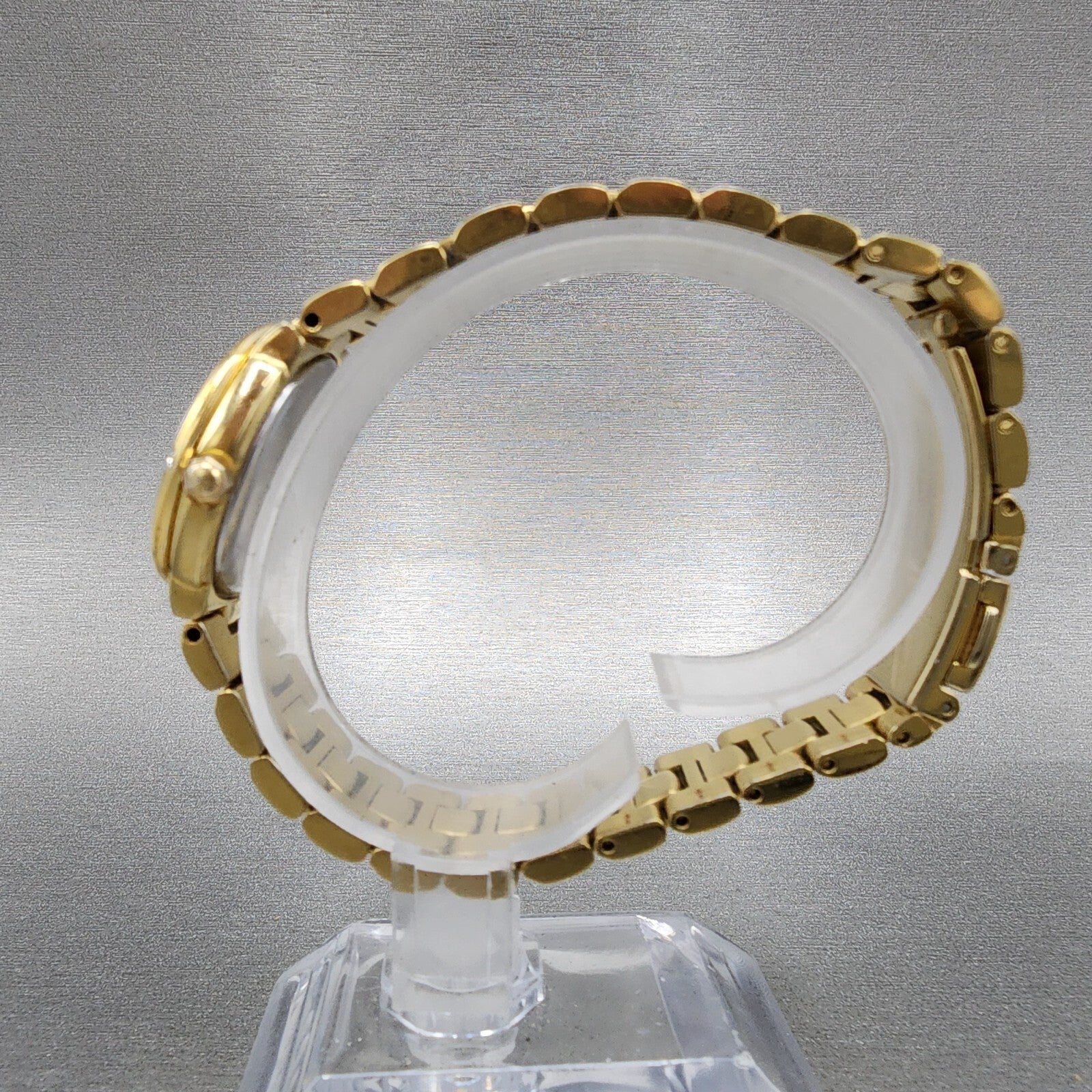 Citizen EcoDrive Watch Women 27mm MOP Dial Gold Tone Diamond Bezel Round Works6