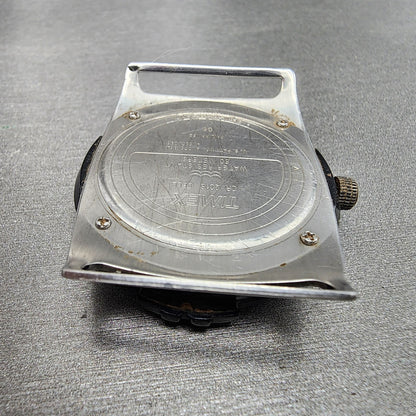 VTG Timex Expedition Watch Men White Dial Silver Tone Date Indiglo 1999 New Batt