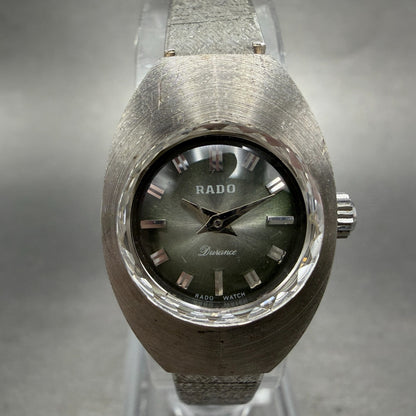 Rado Durance Watch Women 19mm Green Dial Silver Tone Manual Vintage PARTS0