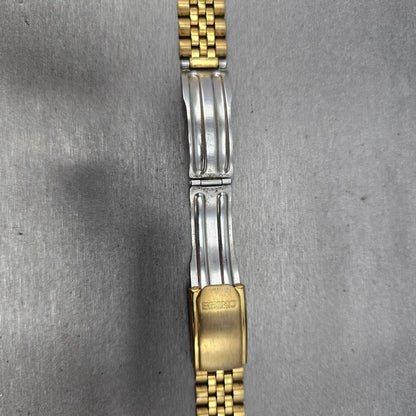 Seiko President Bracelet Stainless Steel Gold Tone Tri Folding Clasp VTG12