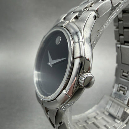 Movado Museum Watch Women 26mm Black Dial Silver Tone 02.3.14.1006 New Battery2