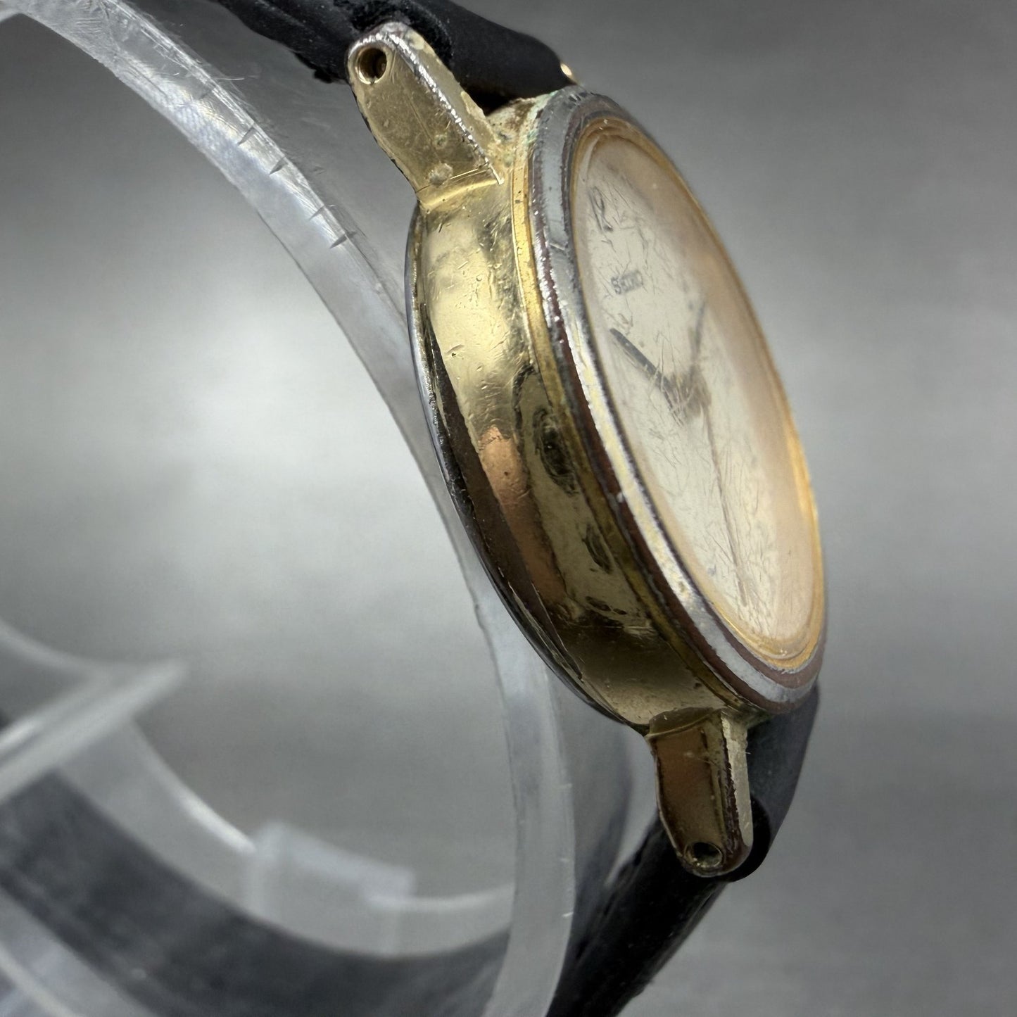 Seiko Watch Women 21mm White Dial Gold Tone Round 4N21-0042 New Battery3
