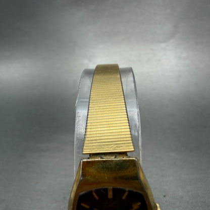 Seiko Watch Women 18mm Brown Dial Gold Tone 1400-8019 New Battery Vintage4