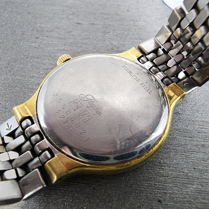 Longines Flagship Watch Women 24mm White Dial Two Tone Date Round 7291 New Batt9