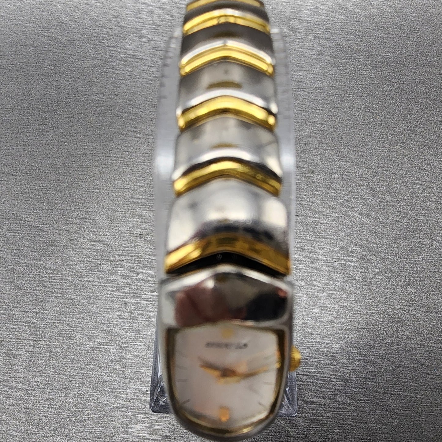 Seiko Watch Women 15mm White Dial Two Tone Rectangle 1F206H49 PARTS5