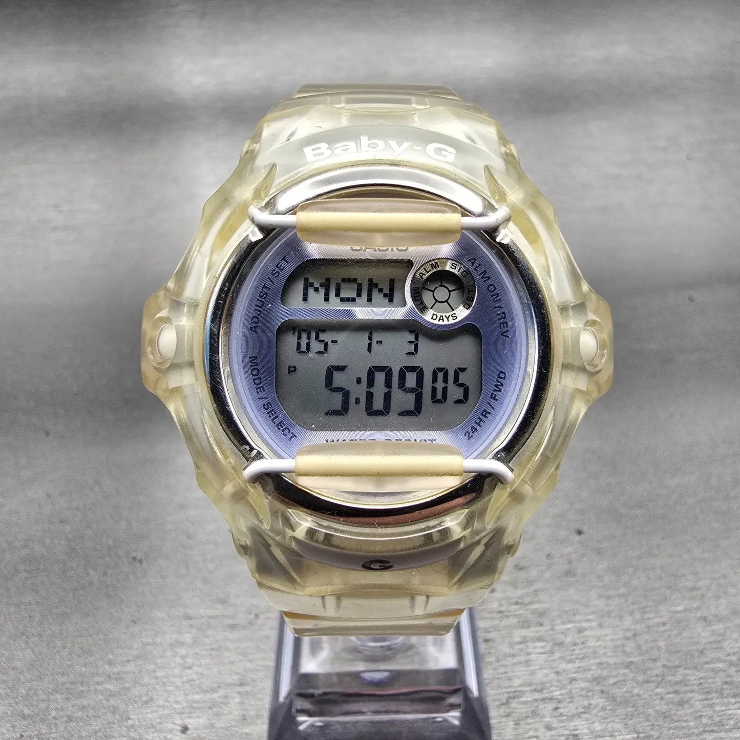 Casio Baby-G BG-169R Watch Women 43mm Blue Clear Chronograph Alarm New Battery l0