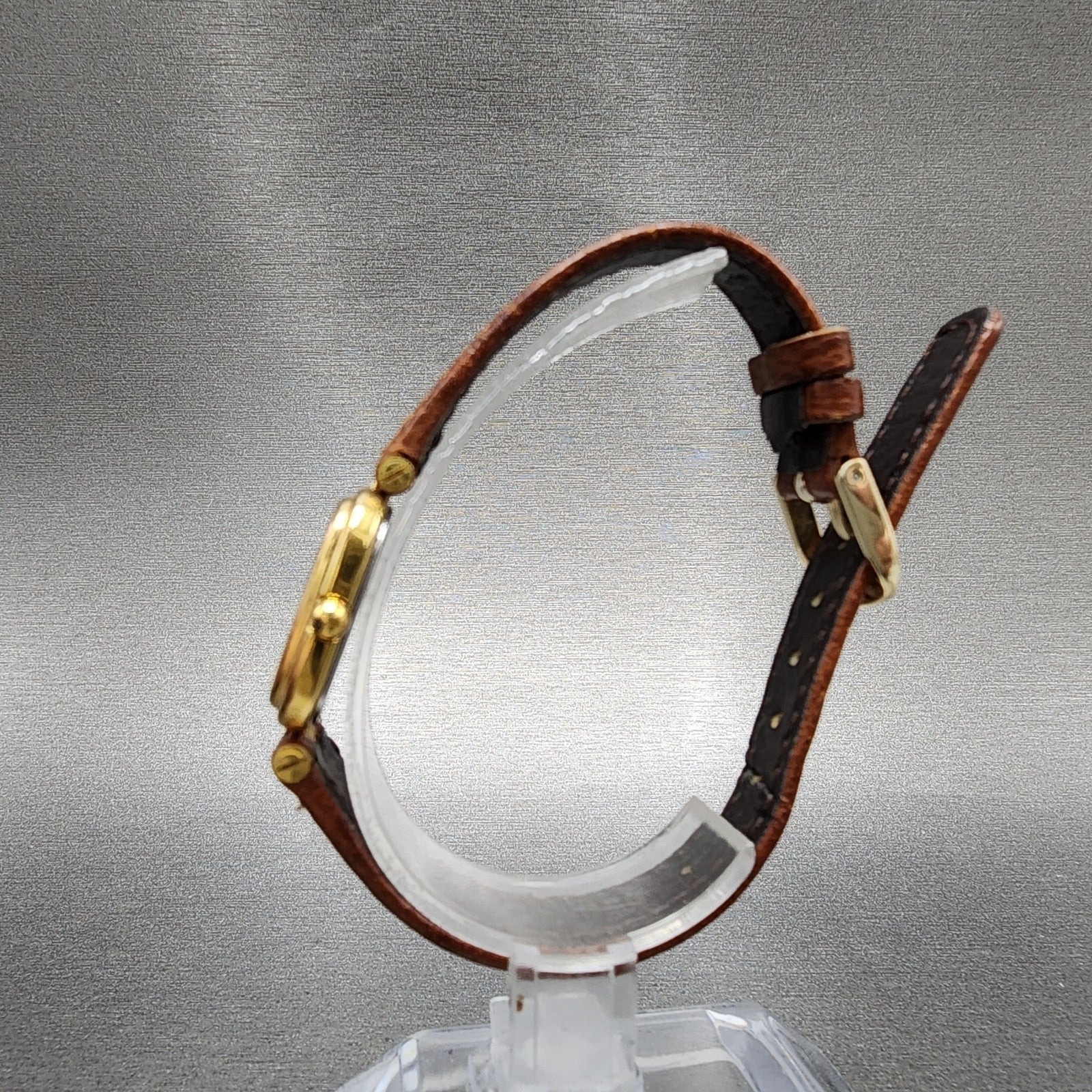 Longines Tank Watch Women 21mm Gold Dial Gold Tone Rectangle 6625 Cal L962 PARTS7
