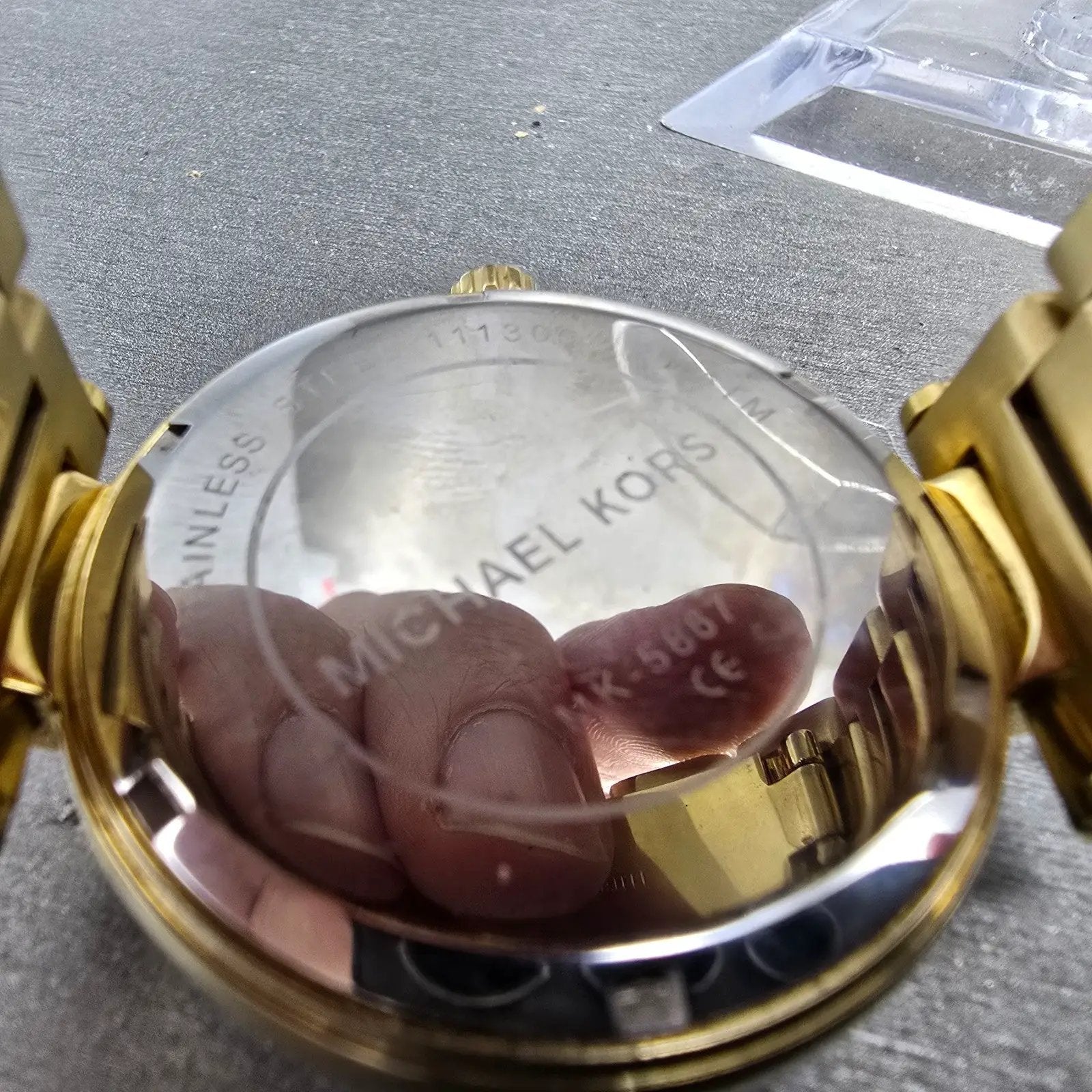 Michael Kors Skyler Watch Women 41mm Champagne Dial Gold Tone MK-5867 New Batt9