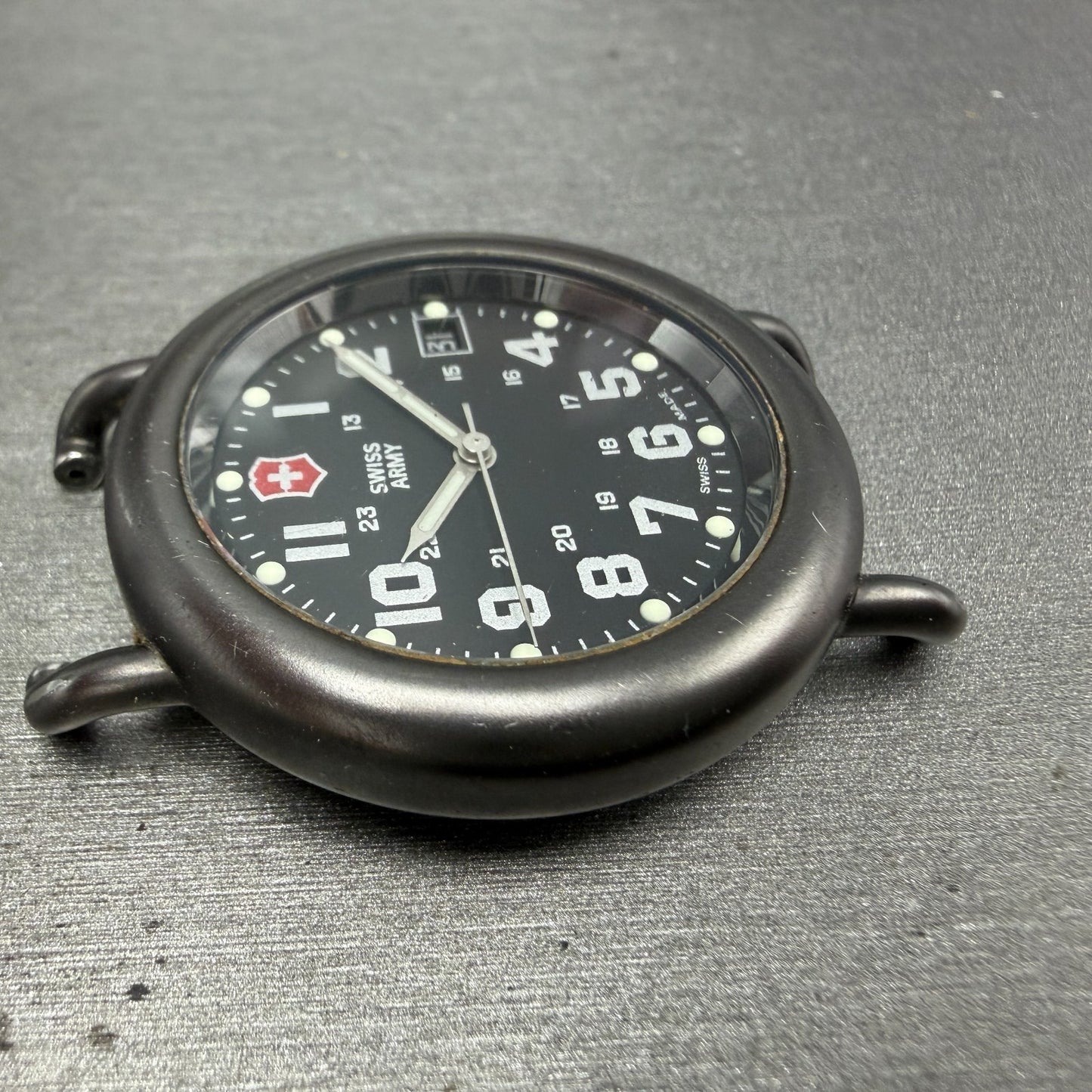 Victorinox Swiss Army Cavalry Watch Men 37mm Black Dial Black Tone PARTS OPT4