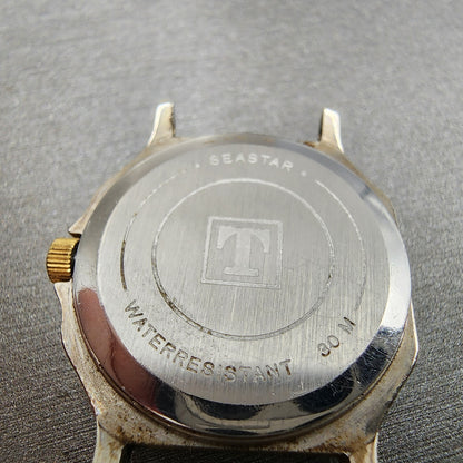 Tissot Seastar Watch Women 24mm White Dial Two Tone Date Octagon  PARTS7
