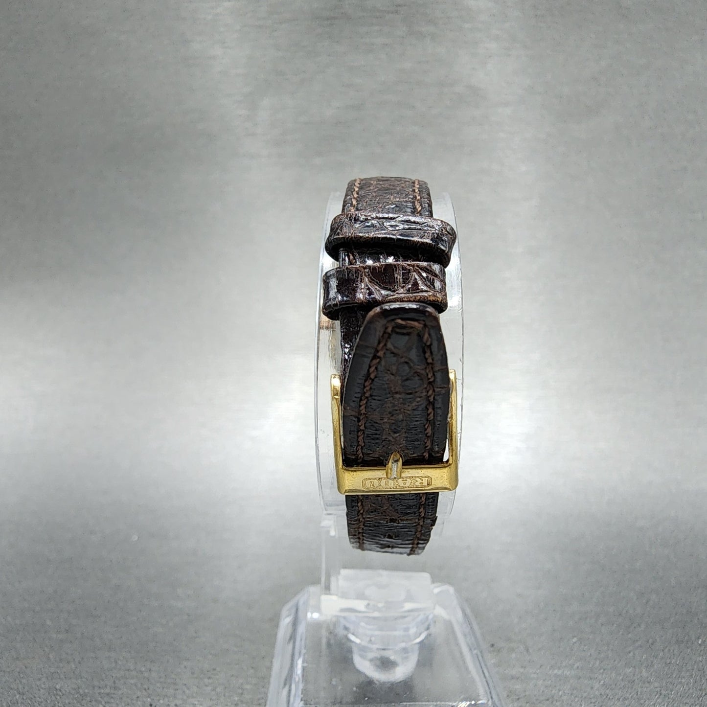 Rado Tank Watch Women 20mm Gold Dial Two Tone Octagon 133.5293.2 New Battery7