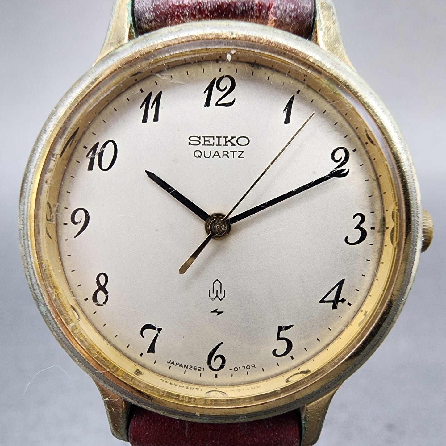 Seiko Watch Women 26mm White Dial Gold Tone Round 26210020 New battery VTG1