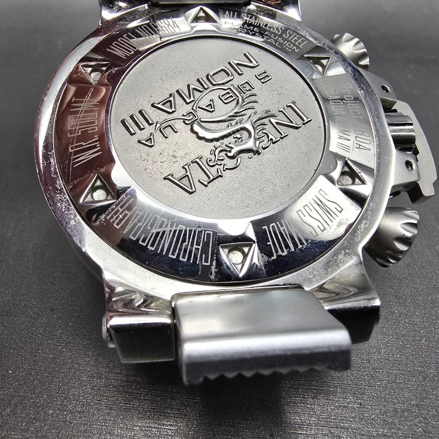 Invicta Sub Aqua Noma III Chronograph Watch Men 50mm Blue Dial Steel 6684 NewBat8
