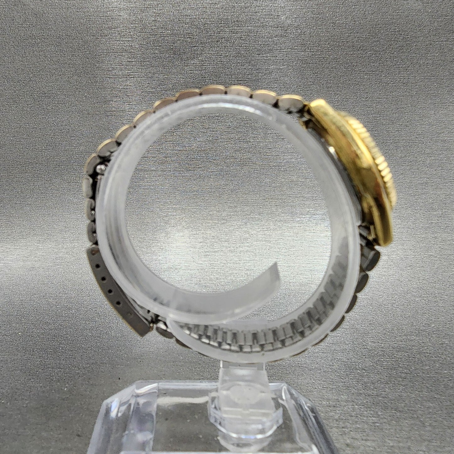 Seiko SQ Watch Women 25mm Gold Dial Gold Tone Daydate Round 2A230039 NewBat VTG8