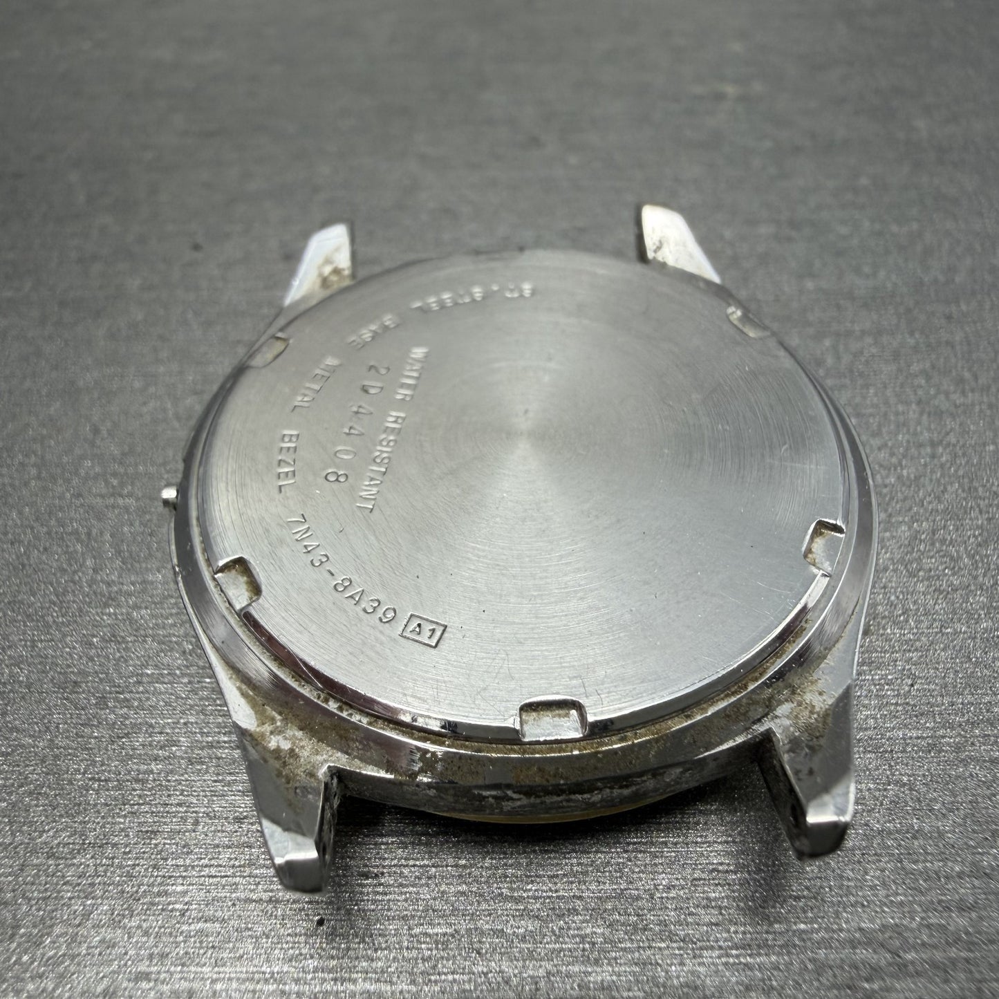 Seiko Watch Men 35mm Silver Dial Two Tone Round Daydate Vintage 7N43-8A39 PARTS10