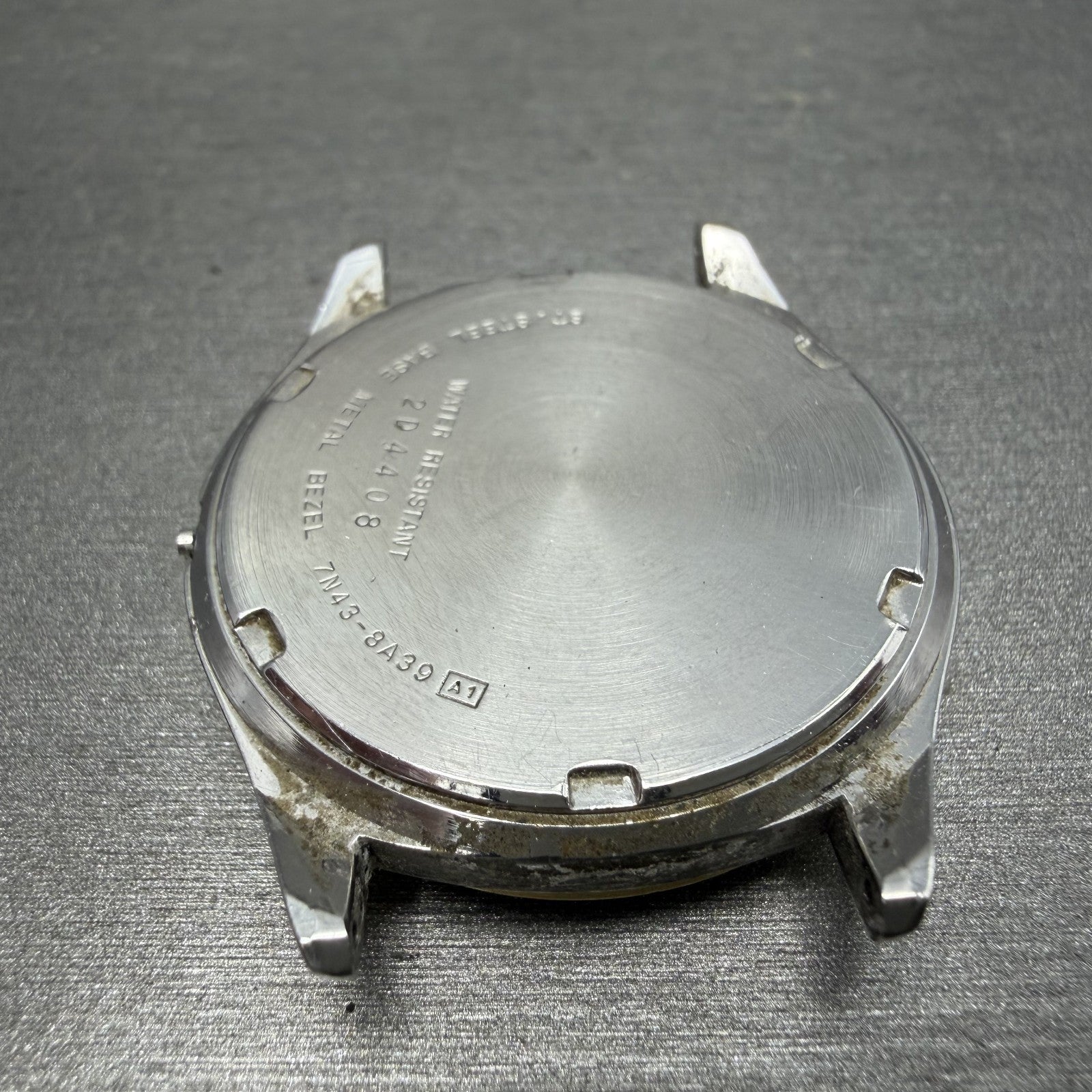 Seiko Watch Men 35mm Silver Dial Two Tone Round Daydate Vintage 7N43-8A39 PARTS10