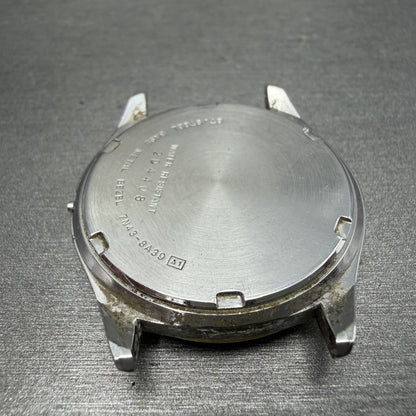 Seiko Watch Men 35mm Silver Dial Two Tone Round Daydate Vintage 7N43-8A39 PARTS10