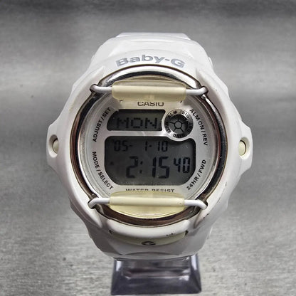 Casio Baby-G BG-169R Watch Women 42mm White Dial White Tone Alarm Chrono New Bat0