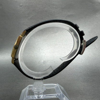 Seiko Watch Men 30mm Champagne Dial Gold Tone Octagon 5931-5350 New Battery VTG6