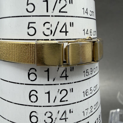 Seiko Watch Women 17mm Champagne Dial Gold Tone Rectangle 2C205780 New Battery11