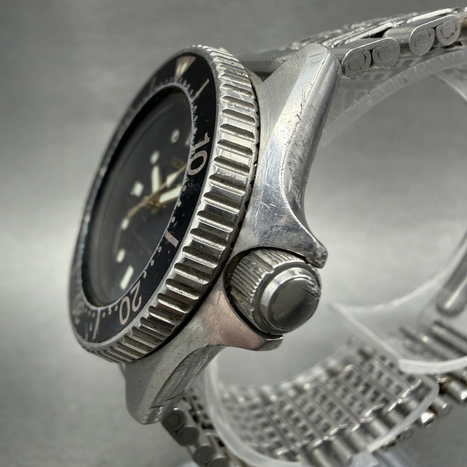 Seiko Diver Watch Women 33mm Black Dial silver Tone Date 26250010 New Battery2