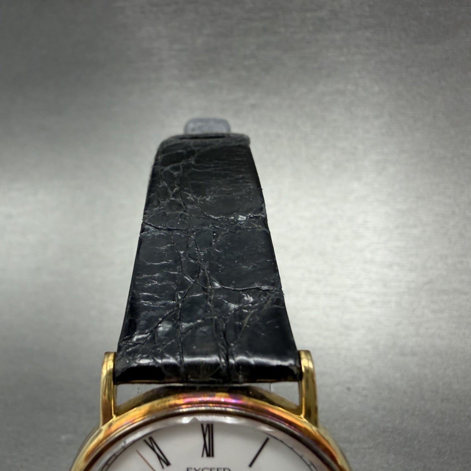 Citizen Exceed Watch Men 32mm White Dial Gold Tone Round 2730-273532 New Batt4