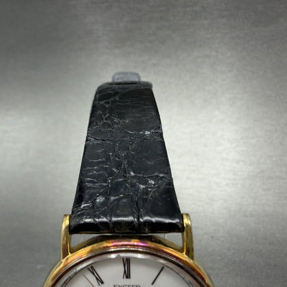 Citizen Exceed Watch Men 32mm White Dial Gold Tone Round 2730-273532 New Batt4
