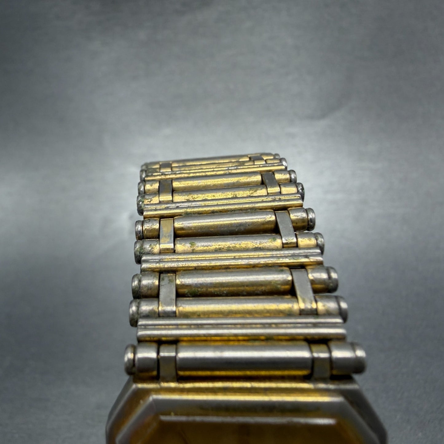 Seiko Tank Watch Men 25mm Champagne Dial Gold Tone 7430-5819 New Battery Vintage4