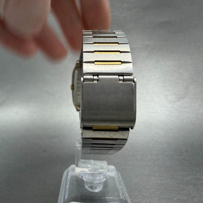 Citizen Q&Q Tank Watch Unisex  27mm Champagne Dial Two Tone Octagon New Battery7