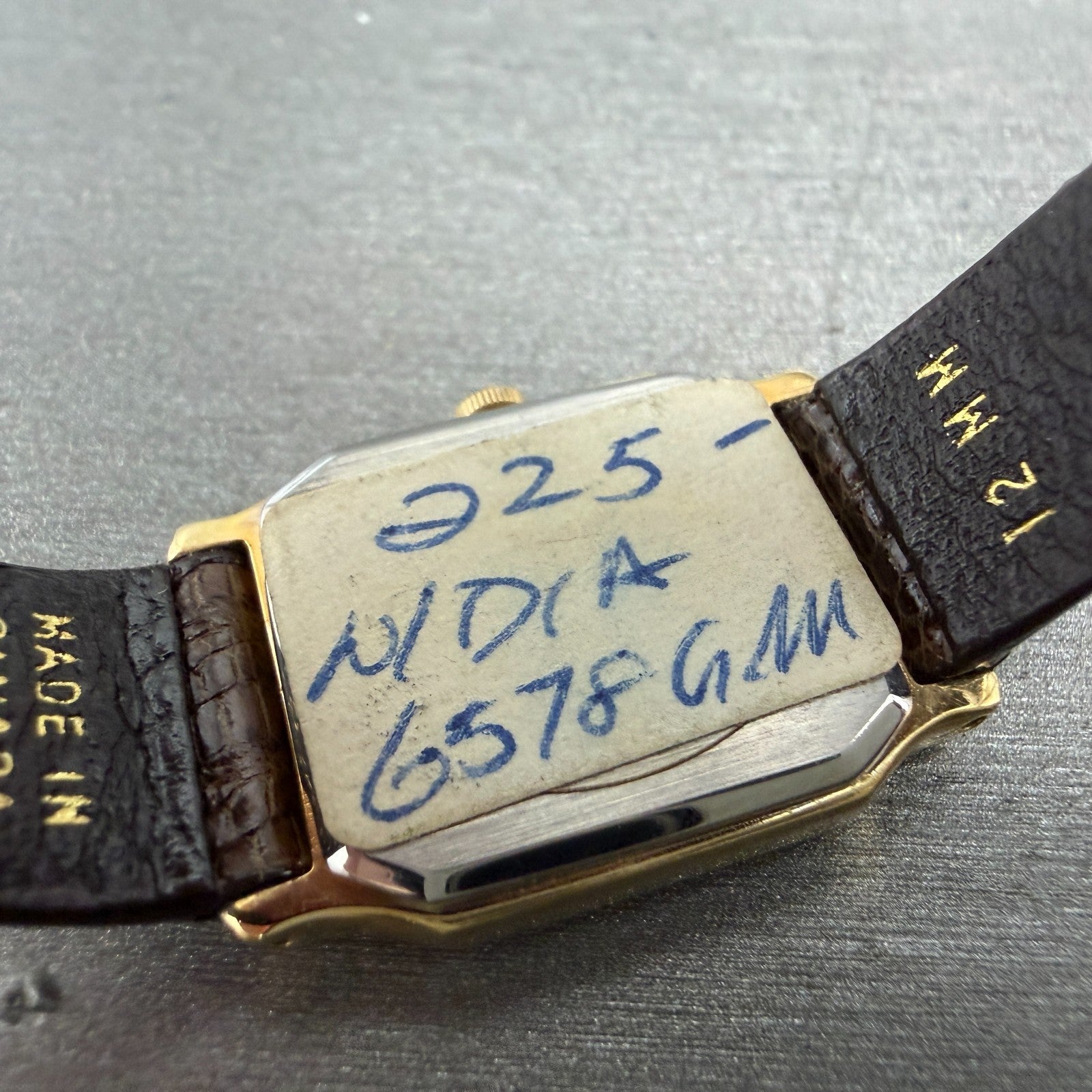 Seiko Watch Women 18mm Brown Dial Gold Tone Octagon 2C20-5509 New Battery NOS9