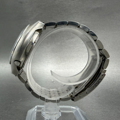 Citizen Electronic Cosmotron Watch Men 38mm Silver Dal Steel Daydate New Battery6