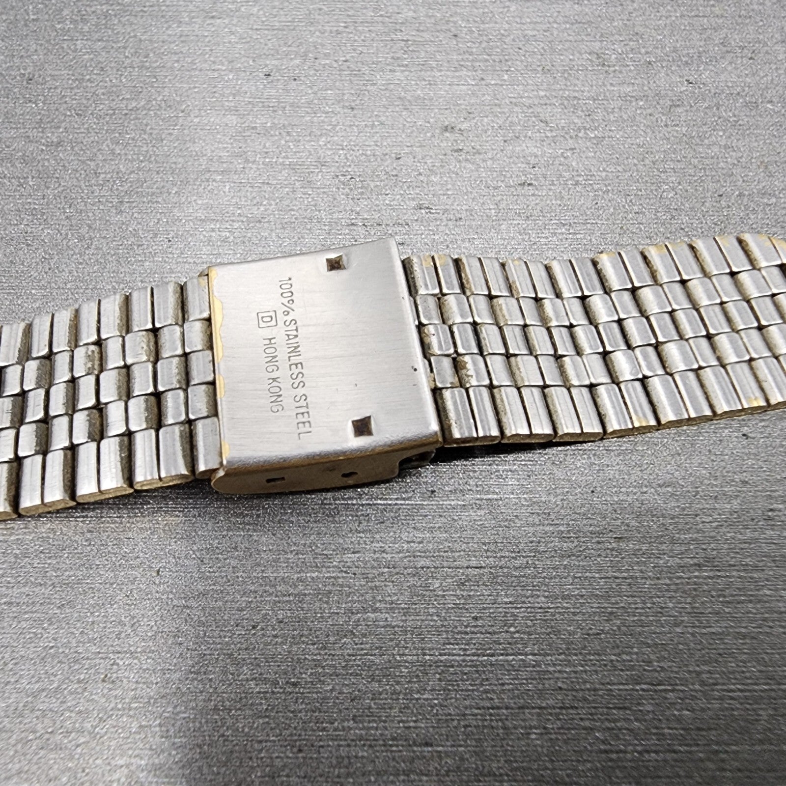 Bulova Accutron Watch Band 19mm Gold Tone Stainless Steel MISSING ONE END LINK13