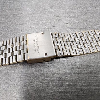 Bulova Accutron Watch Band 19mm Gold Tone Stainless Steel MISSING ONE END LINK13