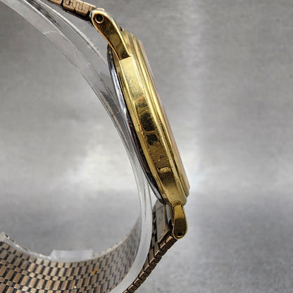 Seiko Dolce Watch Men 32mm White Dial Gold Tone 8n417030 New Battery READ!!!!!!3