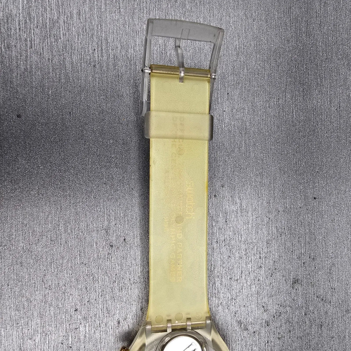 Swatch London 1948 Chrono Watch Men 42mm Blue Dial Clear SCZ102 New Battery VTG13